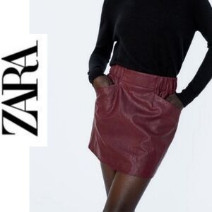 𝅺ZARA Faux‎ Leather Mini Skirt